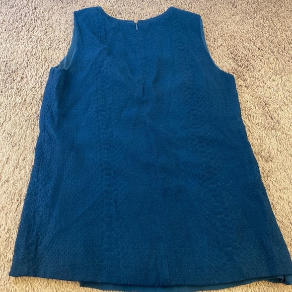 2 FOR $20 Vince NAVY Snakeskin Jacquard Silk Layered Top - Picture 3 of 5